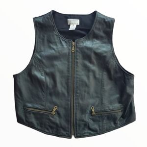 Black Leather Vest